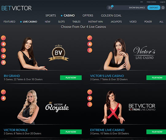 BetVictor Features a Lot of Live Tables